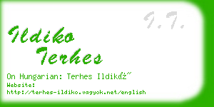 ildiko terhes business card